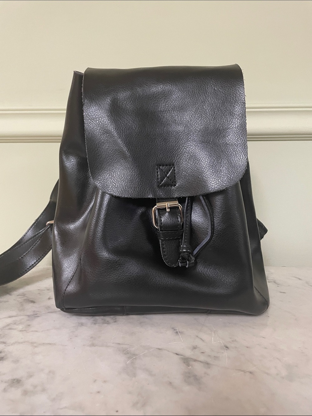 Co-Lab Black Leather Backpack